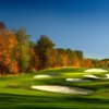 A splendid fall day view of a green at StoneWater Golf Club.