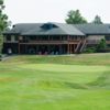 View of the green and clubhouse at Eagle Rock Golf Club