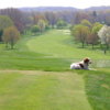 A view of a fairway and the club's mascot 