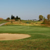 Bunkered green at Westchester Golf Course