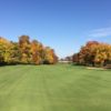 A fall day view from a fairway at Findlay Country Club