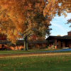 A splendid fall day view of the clubhouse at Sharon Golf Club