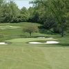 A view of the 15th green protected by bunkers at Brookside Golf & Country Club