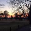 A sunset view from Memorial Park Golf Course.