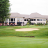 A view of green and the clubhouse at Scioto Reserve Golf & Athletic Club.