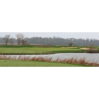 Darby Creek Golf Course's 194-yard par-3 11th plays over water.