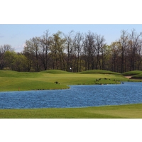The ninth hole is tricky on the Players Club at Foxfire Golf Club in Lockbourne, Ohio.