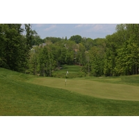 The 388-yard fifth hole at Aston Oaks Golf Club rises dramatically uphill. 