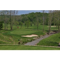 Eye-candy surrounds the 12th green at Elks Run Golf Club in Batavia, Ohio. 